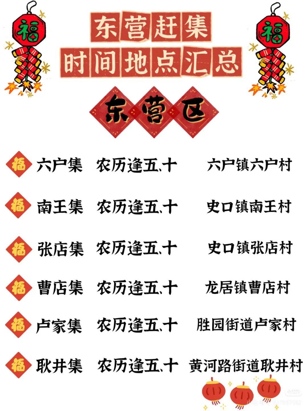 收藏！東營(yíng)趕集時(shí)間地點(diǎn)匯總來了！