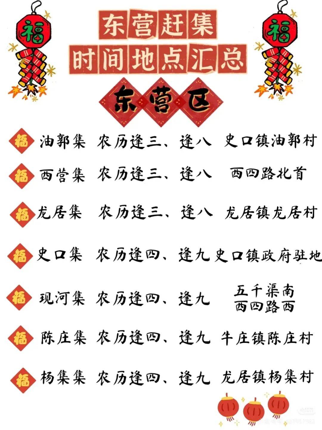 收藏！東營(yíng)趕集時(shí)間地點(diǎn)匯總來了！