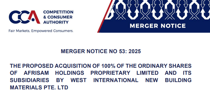 西部水泥附屬企業(yè)擬收購南非水泥集團(tuán)AfriSam