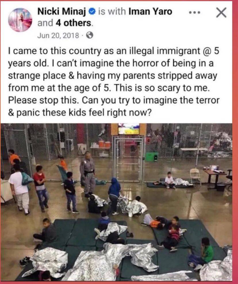 Nicki Minaj 曾經(jīng)承認(rèn)自己是非法移民，非法渠道進(jìn)入美國！