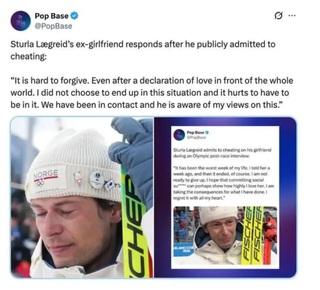 太戲劇！冬奧選手摘銅后，對(duì)采訪鏡頭自曝出軌，哭求原諒，前女友回應(yīng)來(lái)了…