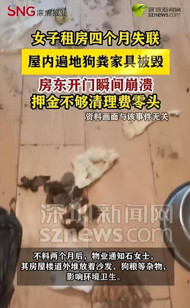 昆明一女子租房四個(gè)月失聯(lián)，屋內(nèi)遍地狗糞、墻面多處損壞