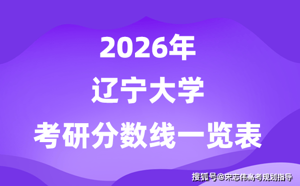 遼寧大學(xué)2026考研分?jǐn)?shù)線一覽表（含2025年復(fù)試線）