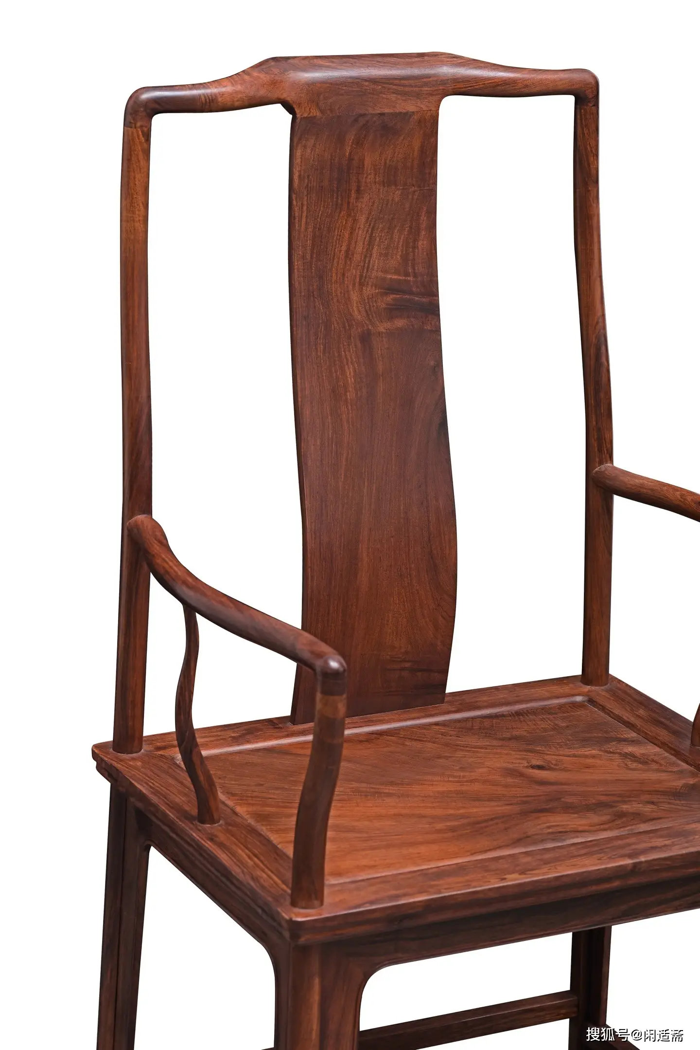 原創(chuàng)收藏級，明式文人雅器，黃花梨老料南官帽椅